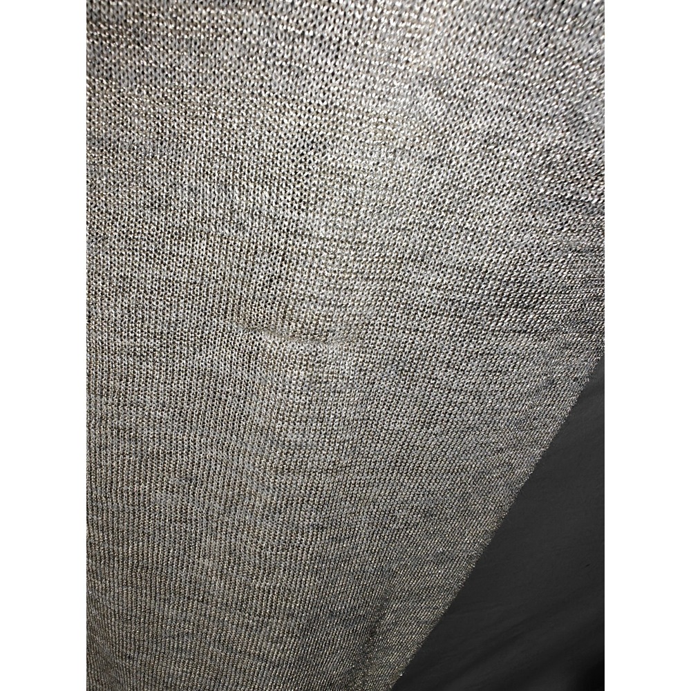 White House Black Market Gold Sheer Long Cardigan Sleeveless XL Flaws - Picture 5 of 12